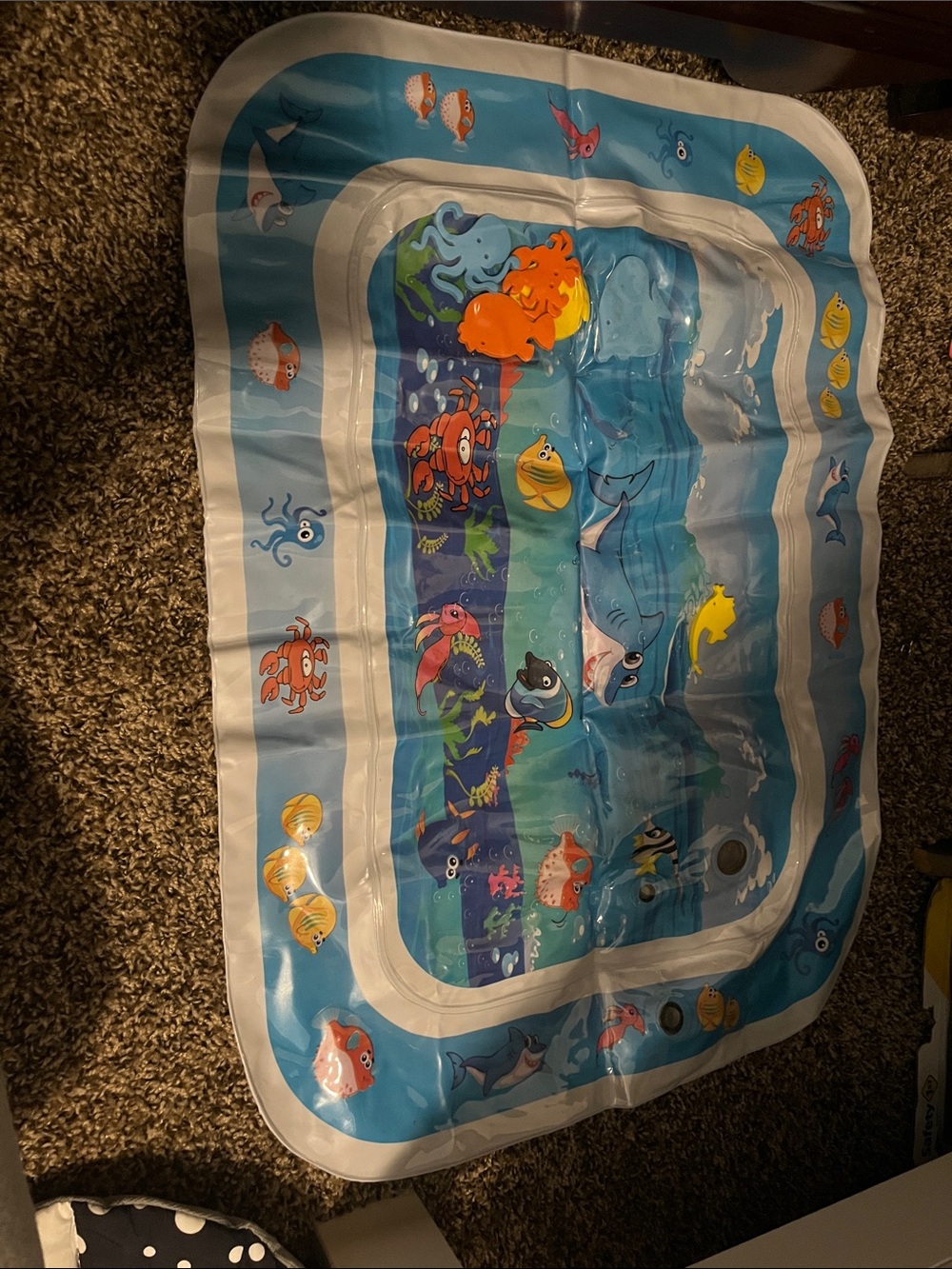 Inflatable Ocean Play Mat for Infants- Blue